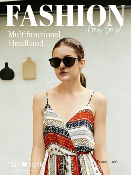 Wide Tortoise Shell Headband with Teeth, Non-Slip Hairband for Women main image 6